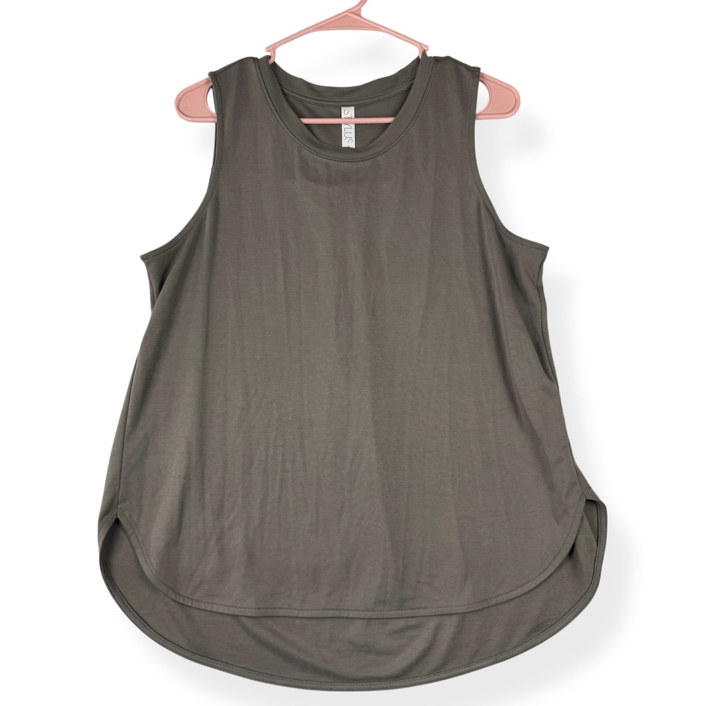 Stylus Crew Neck Sleeveless Tank Top Womens L Large